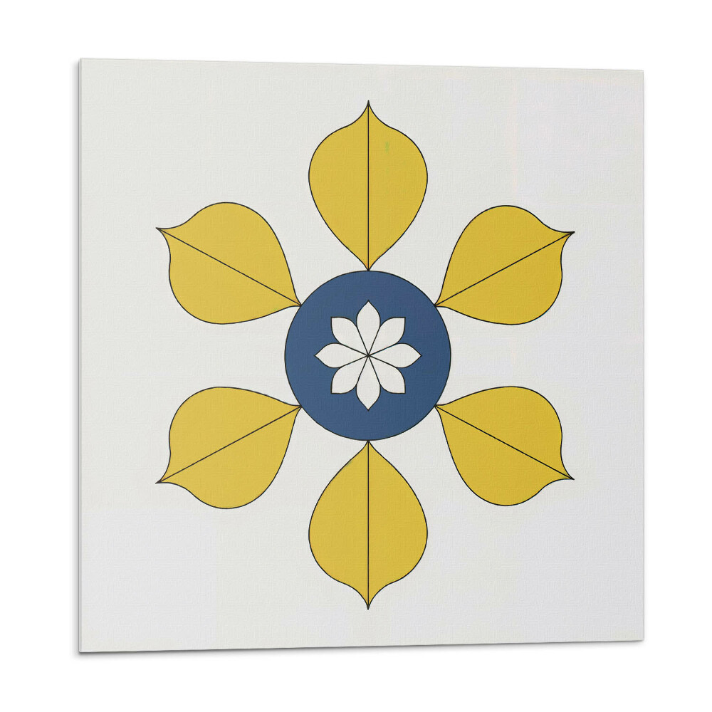 Öntapadós vinyl csempe Virágminta levelekkel