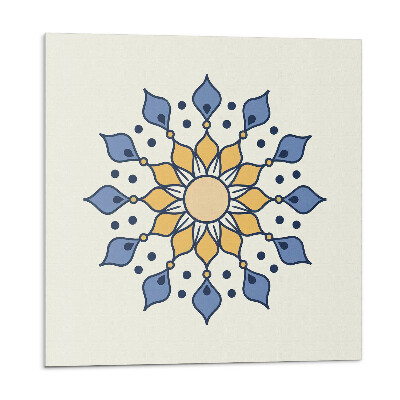 Vinyl csempe falra Mandala virágmintákkal