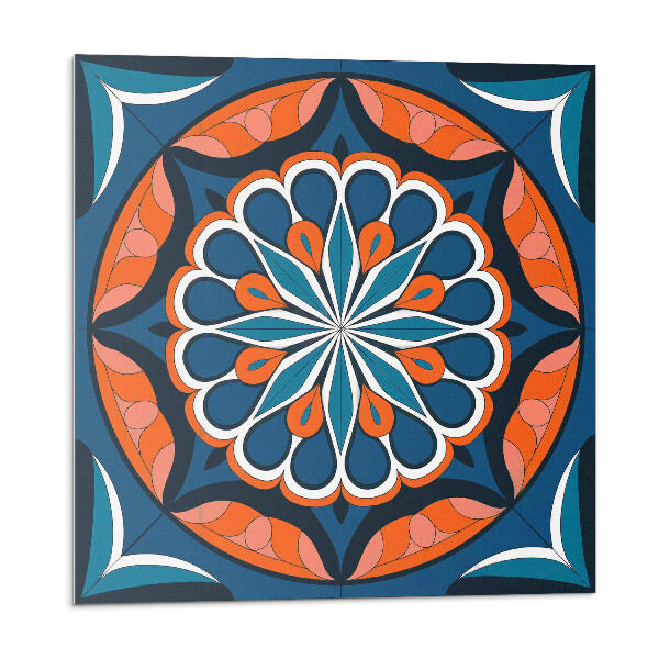 Vinyl csempe Mandala minta levelekkel