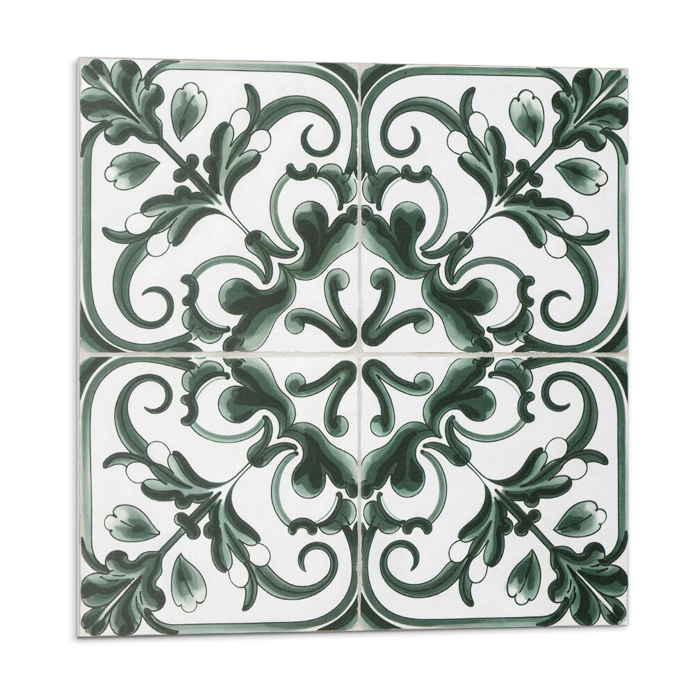 Vinyl csempe falra Növényminta négyzetekben