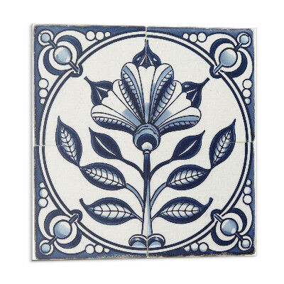 Öntapadós vinyl csempe Virágminta a csempén