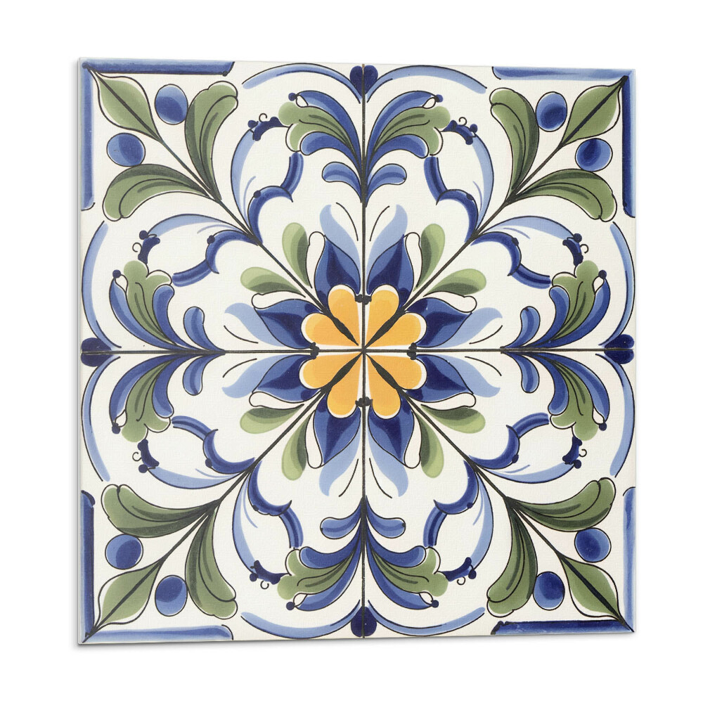 Vinyl csempe falra Virágos kerámia minta