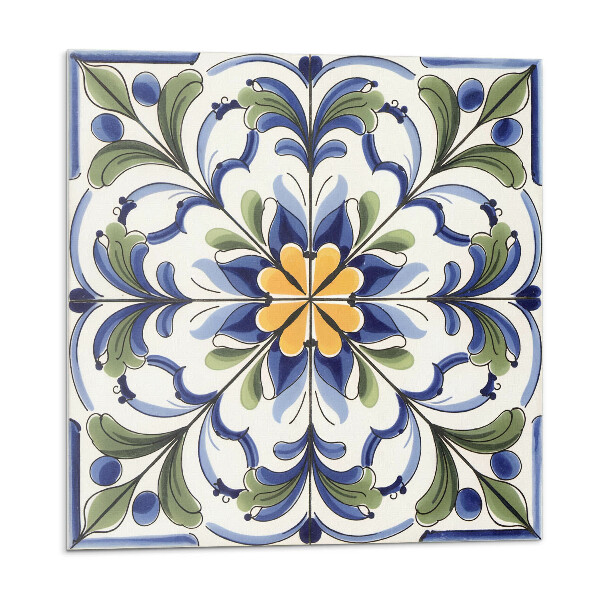 Vinyl csempe falra Virágos kerámia minta