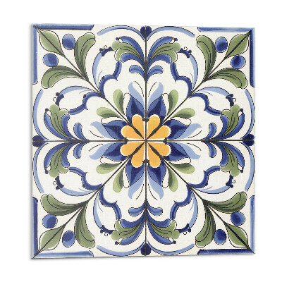 Vinyl csempe falra Virágos kerámia minta