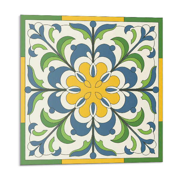 Öntapadós vinyl csempe Virágmotívum levelekkel