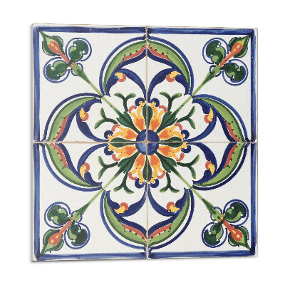 Vinyl csempe falra Virágminta a csempén