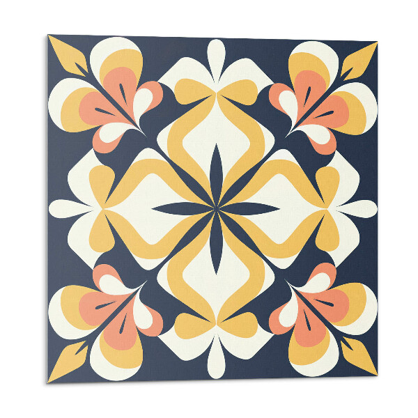 Vinyl csempe falra Geometrikus virágmintás