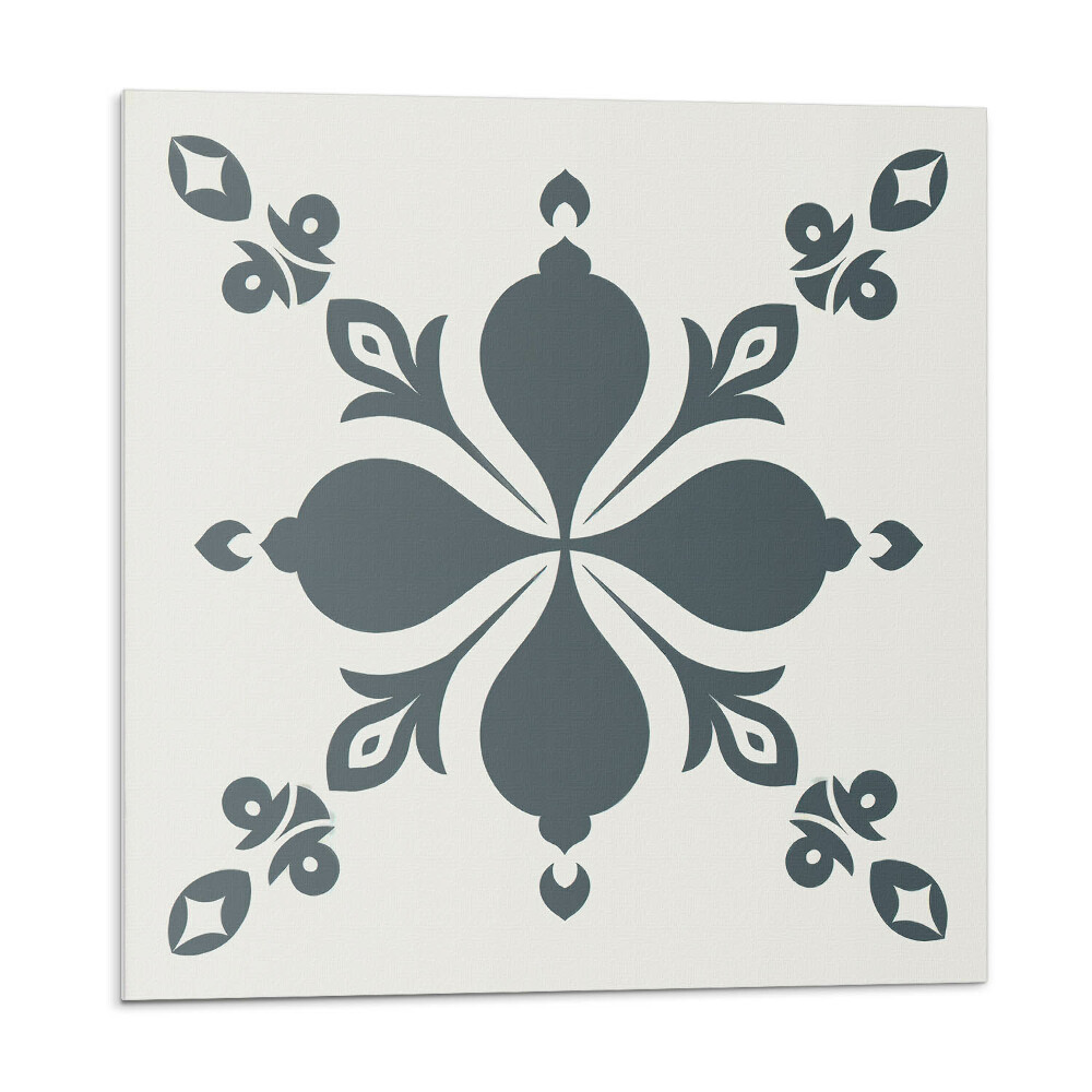 Vinyl csempe Díszes minta levelekkel