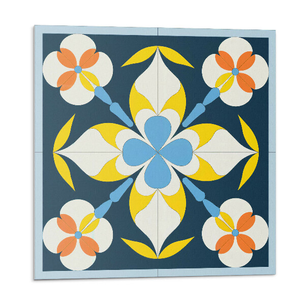 Öntapadós vinyl csempe Virágminta a háttérben