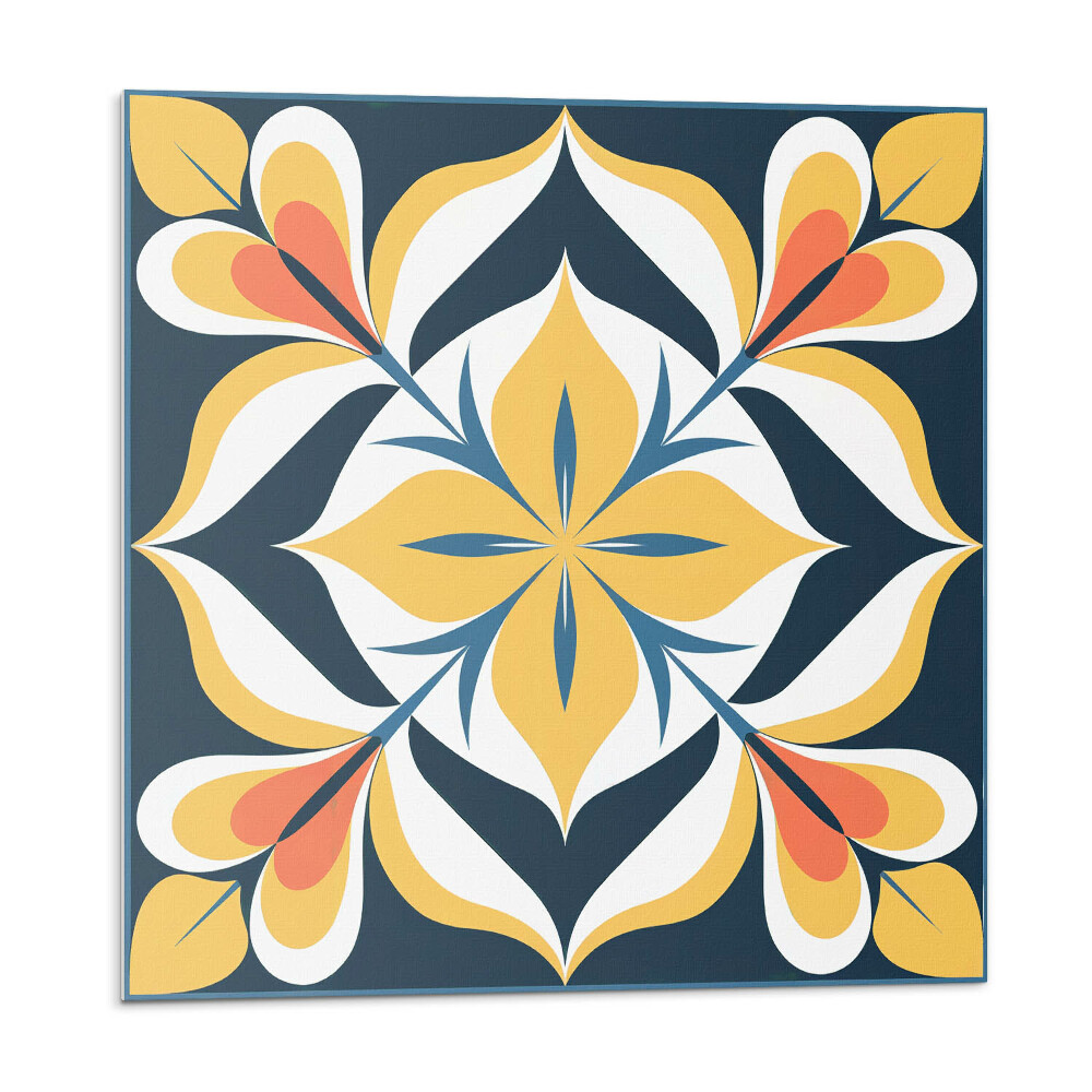 Öntapadós vinyl csempe Stílusos virágminta