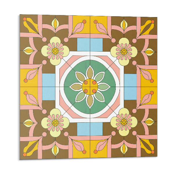 Vinyl csempe Virágminta a háttérben