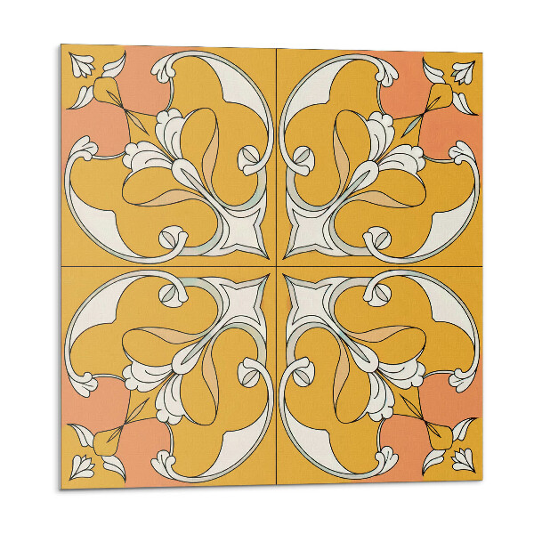 Öntapadós vinyl csempe Virágminta szimmetriában