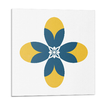 Vinyl csempe falra Szimmetrikus virágmintás