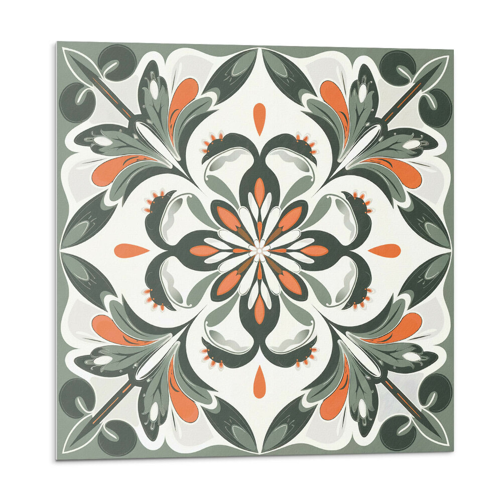 Öntapadós vinyl csempe Virágminta levelekkel