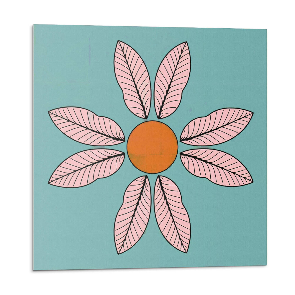 Öntapadós vinyl csempe Egy virág levelekkel és nappal