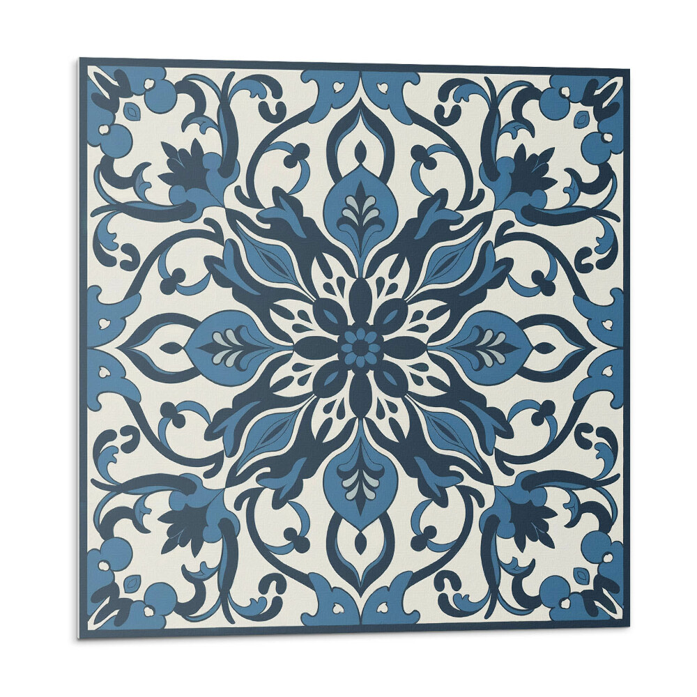 Vinyl csempe falra Virágminta levelekkel