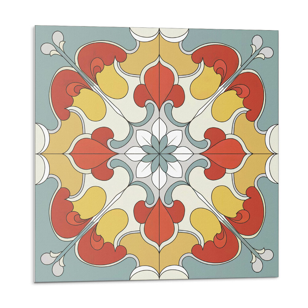 Öntapadós vinyl csempe Virágmintás mandala