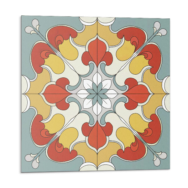 Öntapadós vinyl csempe Virágmintás mandala