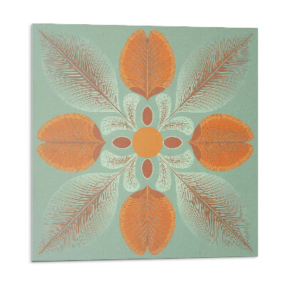 Vinyl csempe falra Virágminta levelekkel