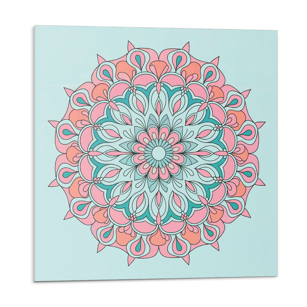 Vinyl csempe falra Mandala minta levelekkel