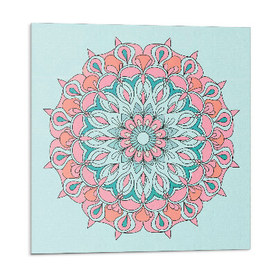 Vinyl csempe falra Mandala minta levelekkel