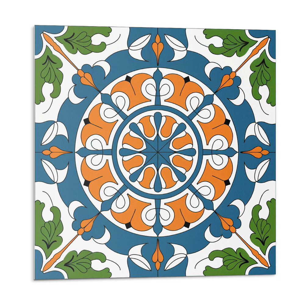 Vinyl csempe falra Dekoratív minta növényi motívumokkal