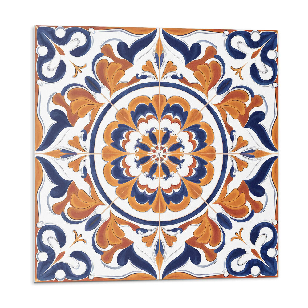 Öntapadós vinyl csempe Virágminta körben