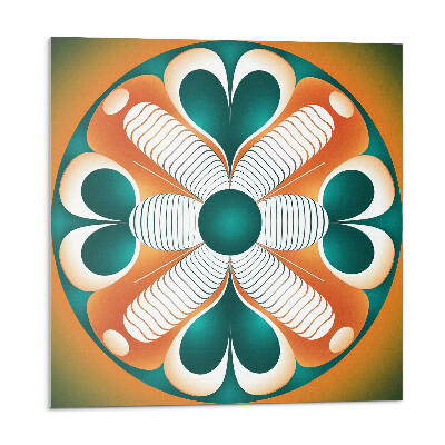 Vinyl csempe falra Szimmetrikus virágmintás