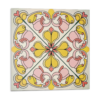 Öntapadós vinyl csempe Virágminta díszekkel