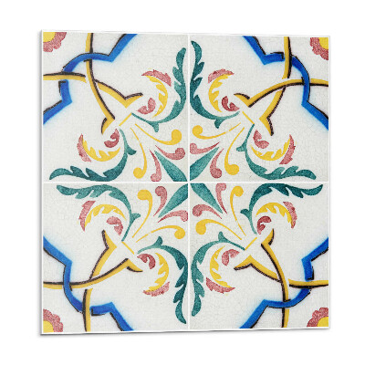 Vinyl csempe falra Növényi minta díszekkel