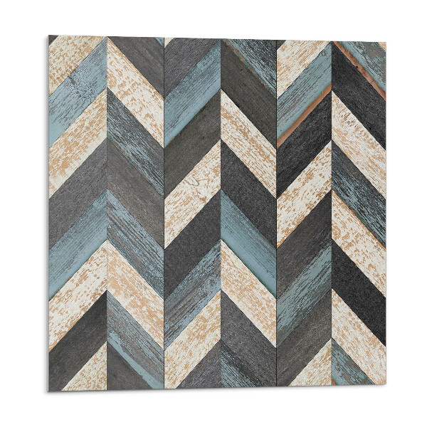 Vinyl csempe falra Cikcakk minta fával