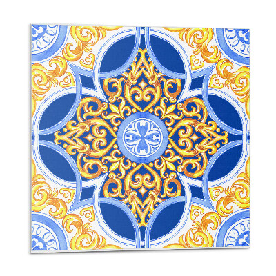 Vinyl csempe falra Dekoratív minta virágmotívummal