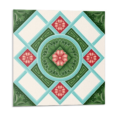 Öntapadós vinyl csempe Virágminta rombuszban