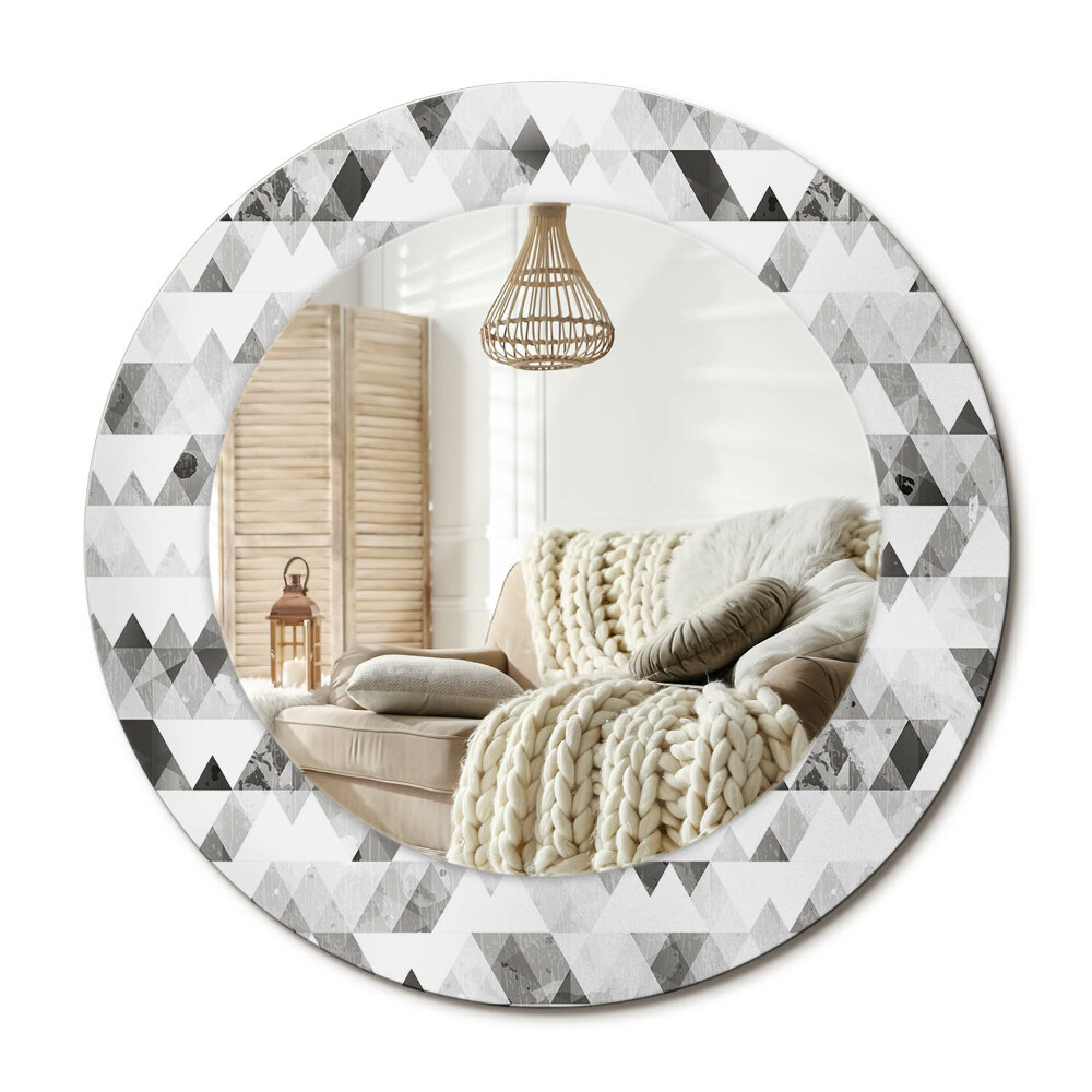Kerek design tükör Háromszögek
