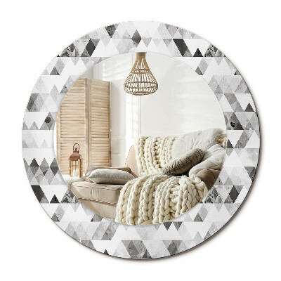 Kerek design tükör Háromszögek