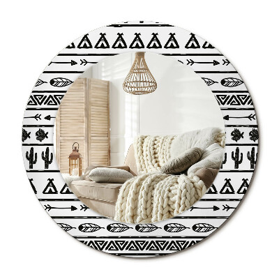 Kerek design tükör Boho minimalista