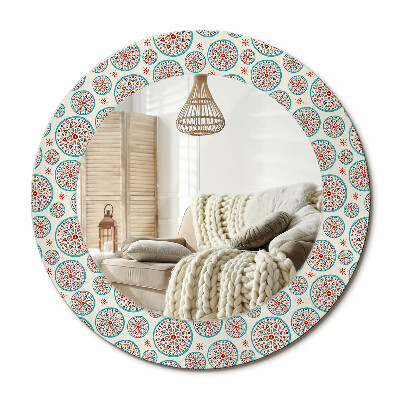 Kerek design tükör Boho minta
