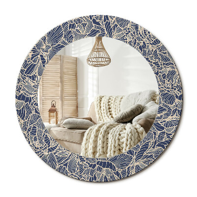 Kerek tükör dekoráció Virágok