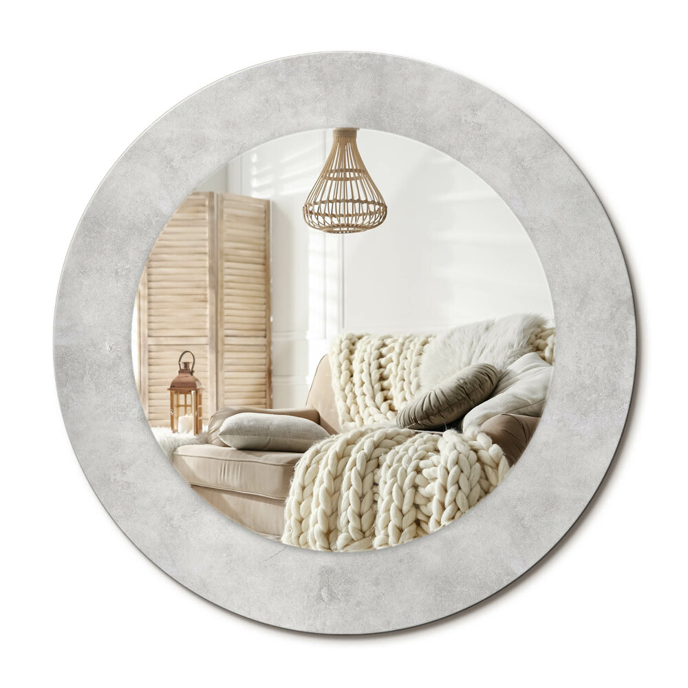 Kerek design tükör Beton textúra