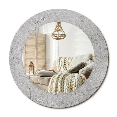 Kerek tükör dekoráció Szürke cement