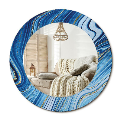 Kerek dekor tükör Márvány folyó