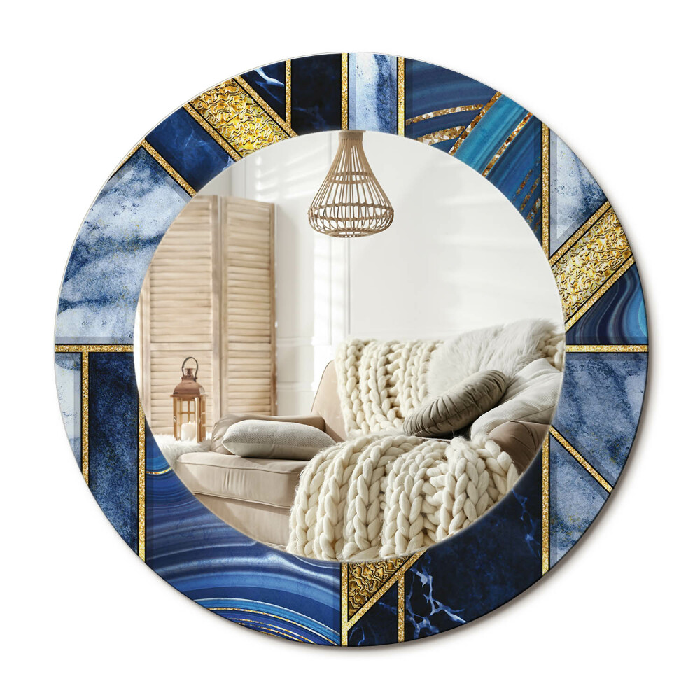 Kerek tükör dekoráció Modern márvány