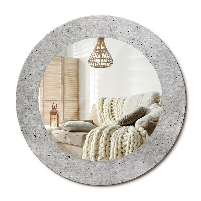 Kerek dekor tükör Szürke beton