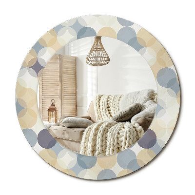 Kerek dekor tükör Geometrikus körök