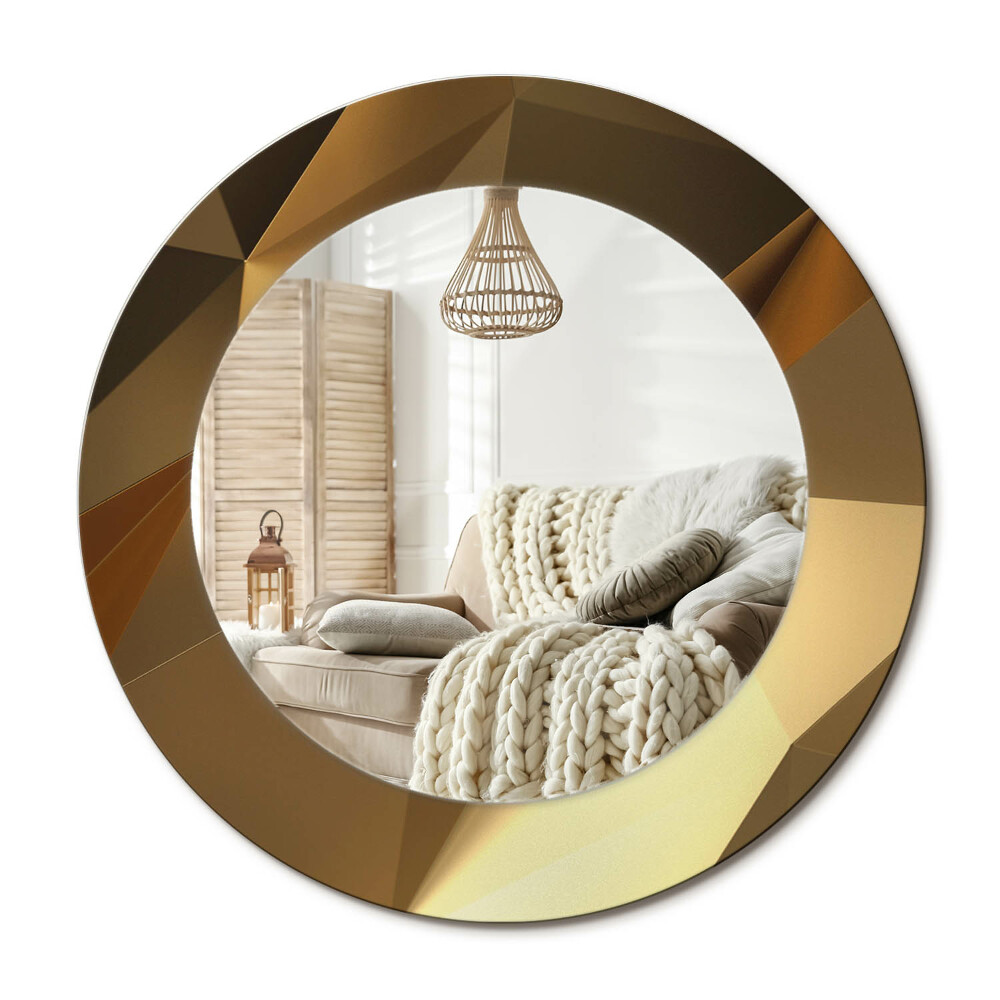 Kerek tükör dekoráció Geometrikus minta