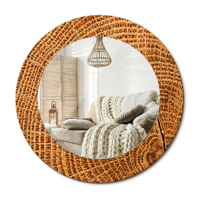 Kerek dekor tükör Tölgyfa