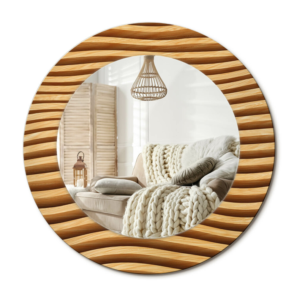 Kerek design tükör Fa hullám