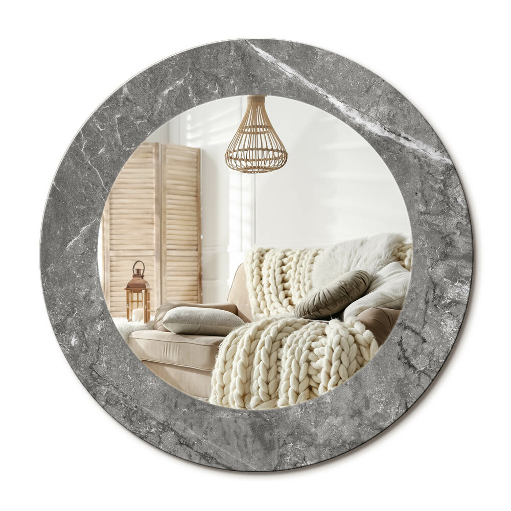 Kerek tükör dekoráció Rusztikus márvány
