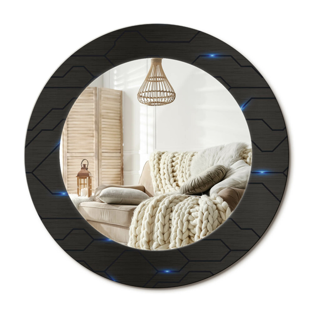 Kerek tükör dekoráció Futurisztikus absztrakció