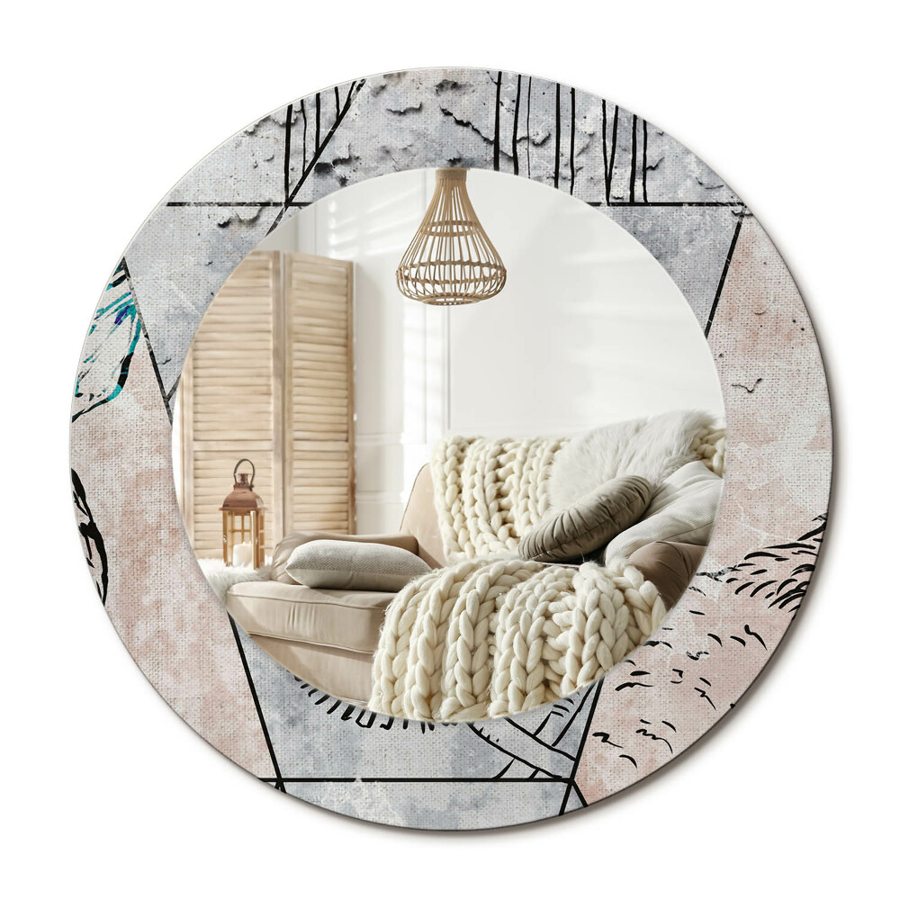 Kerek design tükör Állati absztrakt